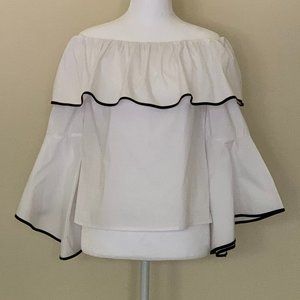 Off-the-Shoulder Bell Sleeve Blouse